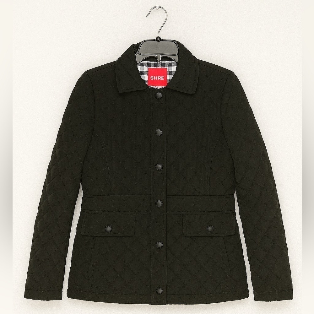 Esprit Black Quilted Jacket Medium Lightweight
